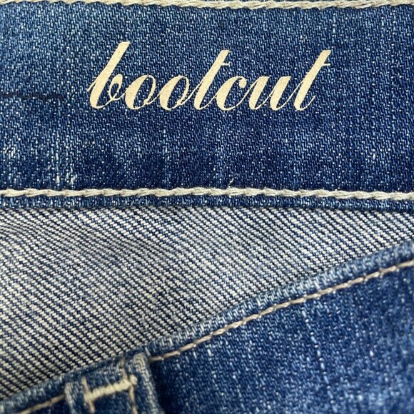 7 For All Mankind Womens Blue Cotton/Elastane Bootcut Jeans Distressed Size 28 - Picture 8 of 10